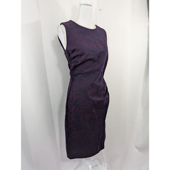 ESCADA! 2 PIECE VIOLET & BLACK ZIPPER ACCENTED DRESS & JACKET SUIT SET! SZ 8, 38 - Picture 6 of 14